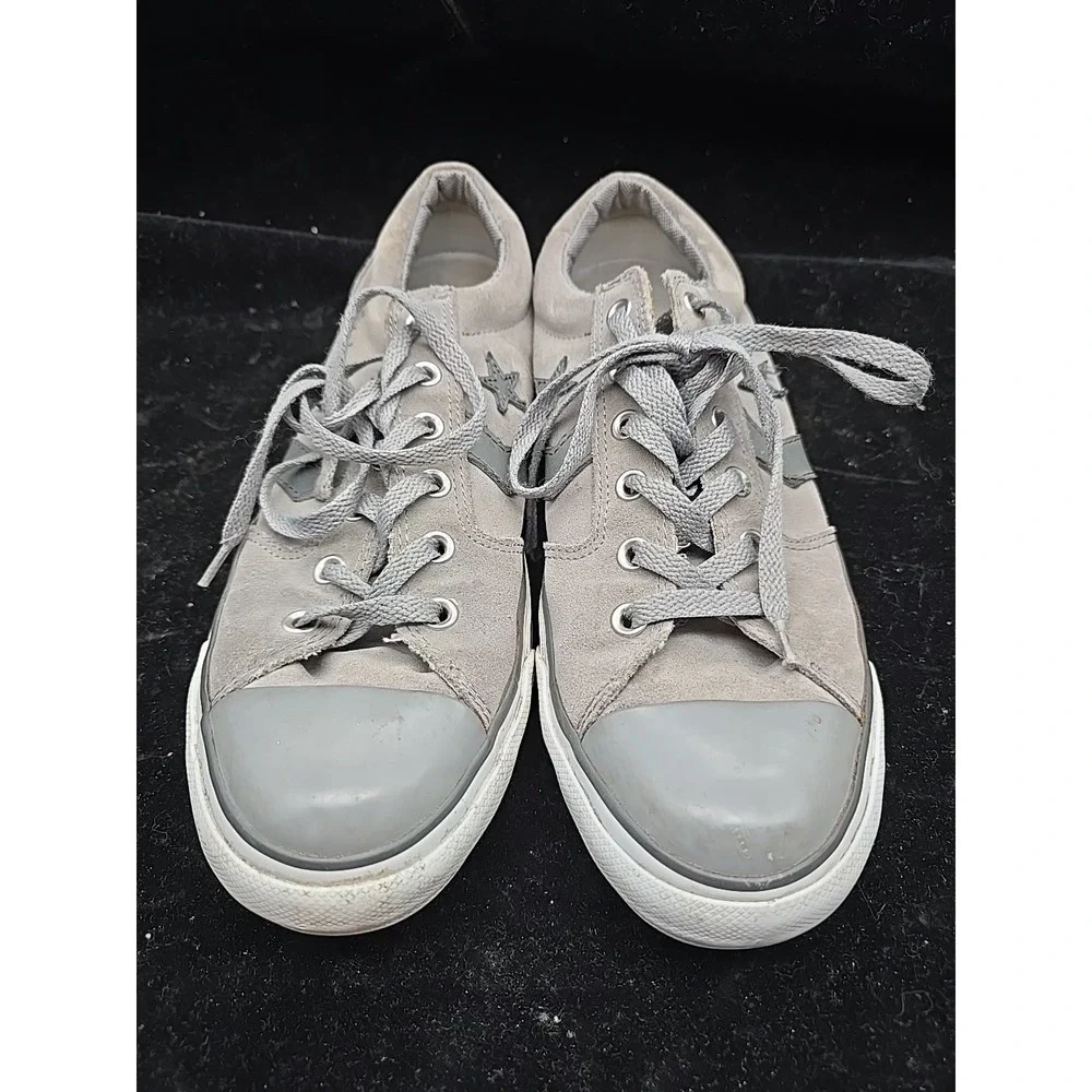 Converse Men's Size 10 All Star Chuck Taylor Low Top Gray Suede Leather - Picture 3 of 11